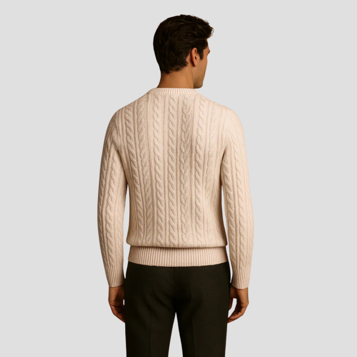 Mens Knit Sweater Textured Classic Fit