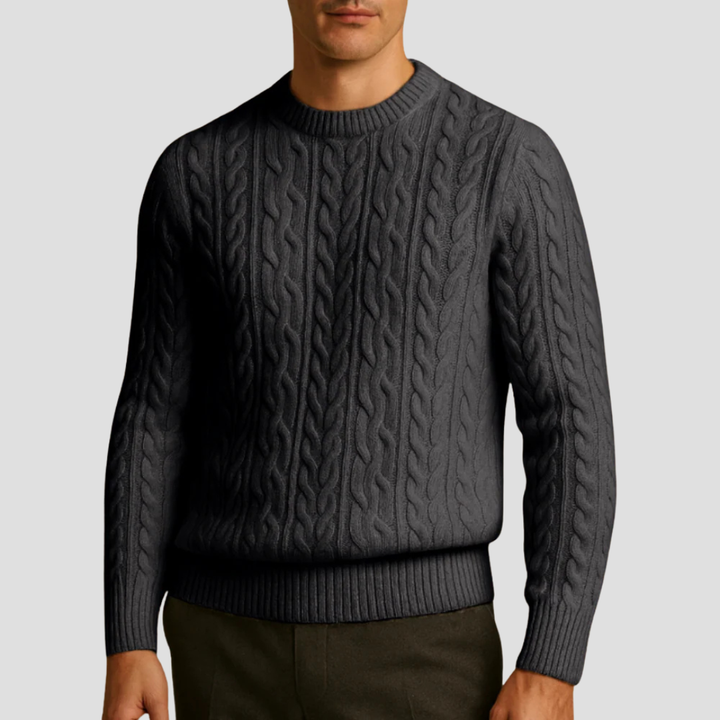 Mens Knit Sweater Textured Classic Fit