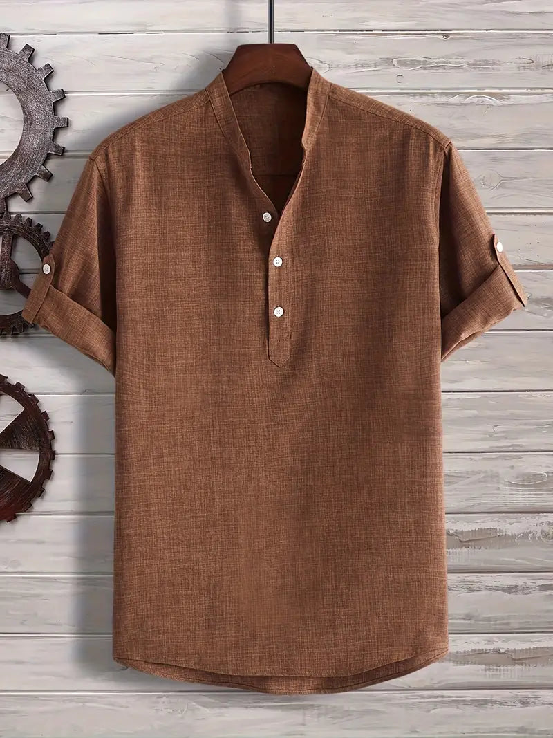 Mens Casual T-Shirt Cotton Short Sleeve Regular Fit - BritishMode