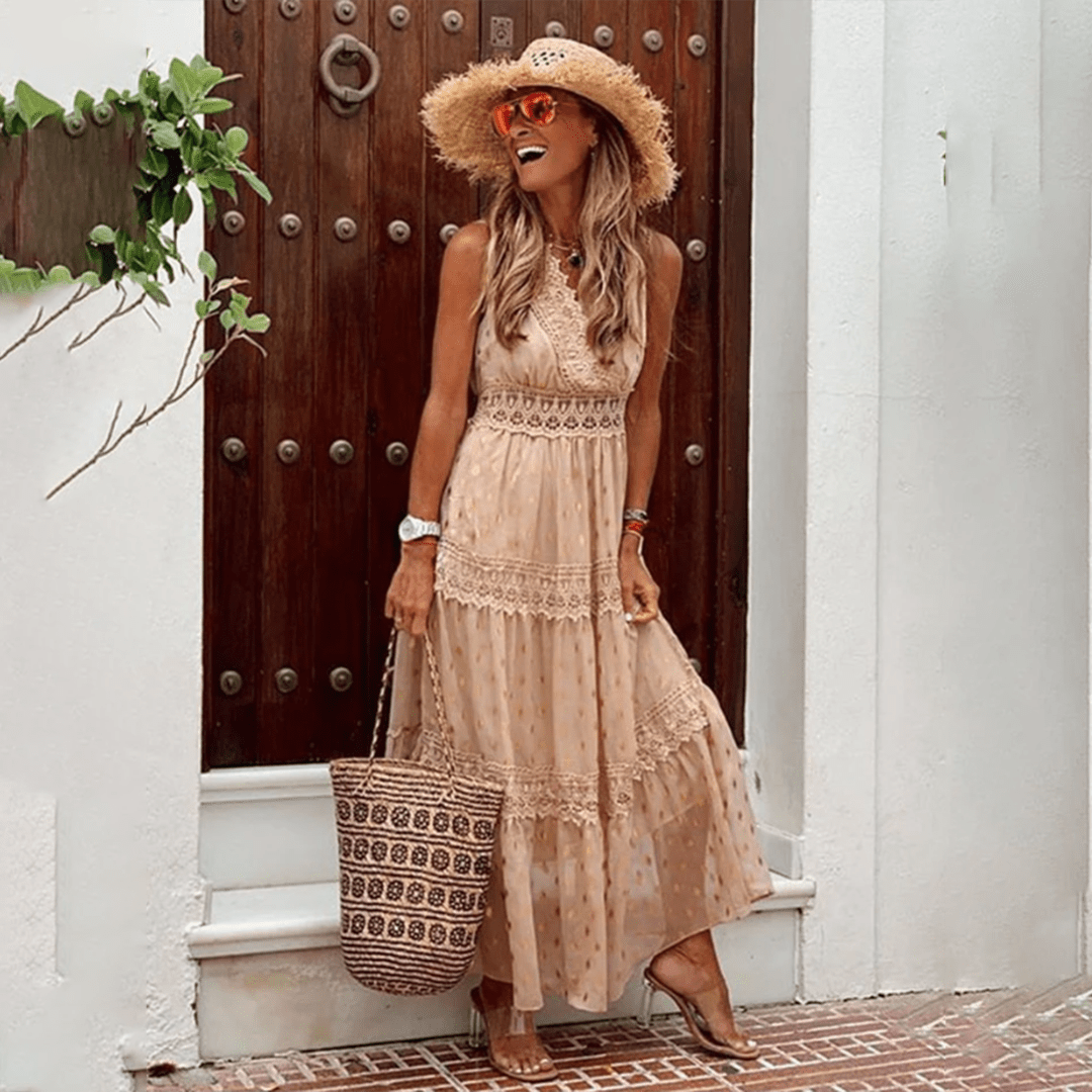 Womens Maxi Dress Bohemian Style Lightweight