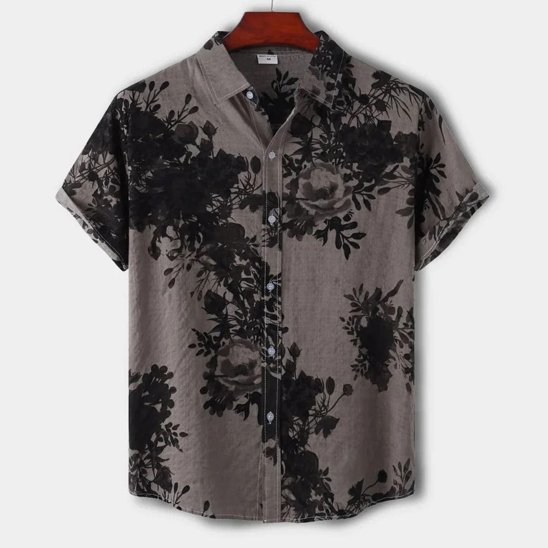 Mens Polo Shirt Floral Pattern Classic Fit - BritishMode