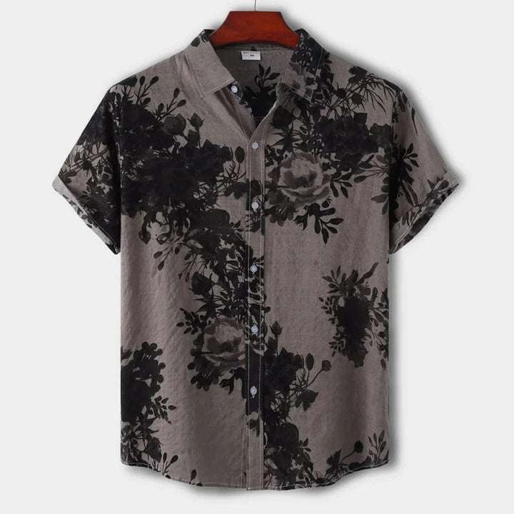 Mens Polo Shirt Floral Pattern Classic Fit - BritishMode