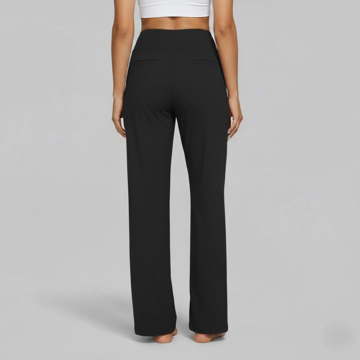 Womens High-Waist Wide-Leg Yoga Pants Stretchy Comfortable