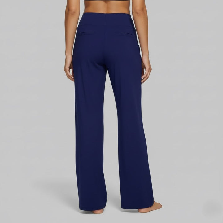 Womens High-Waist Wide-Leg Yoga Pants Stretchy Comfortable