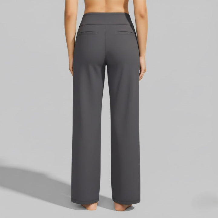 Womens High-Waist Wide-Leg Yoga Pants Stretchy Comfortable