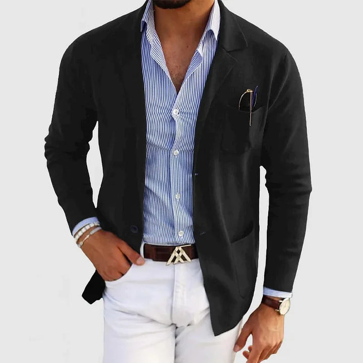 Womens Knit Blazer Soft Knit Fabric Structured Fit