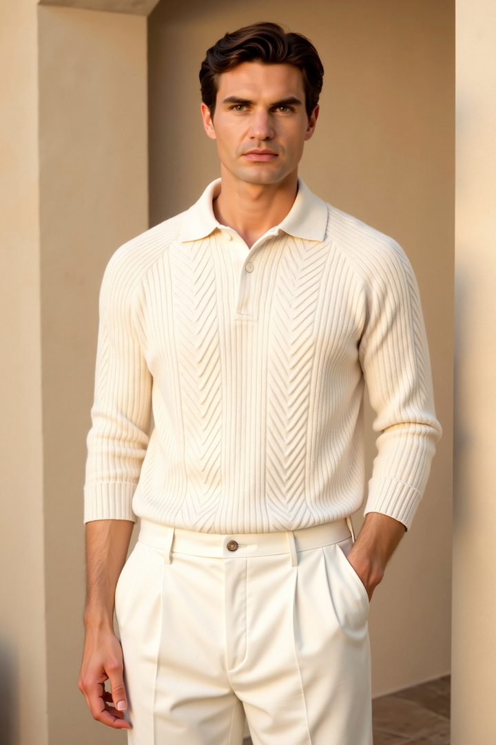 Unisex Knit Blend Sweater Relaxed Fit Comfortable Movement