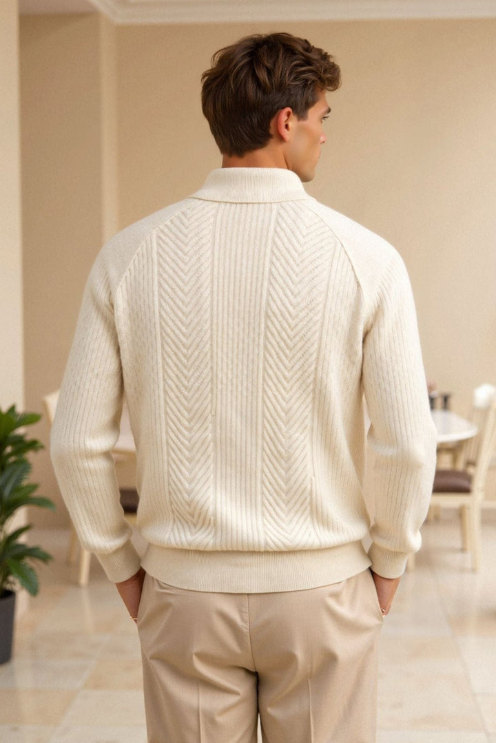 Unisex Knit Blend Sweater Relaxed Fit Comfortable Movement