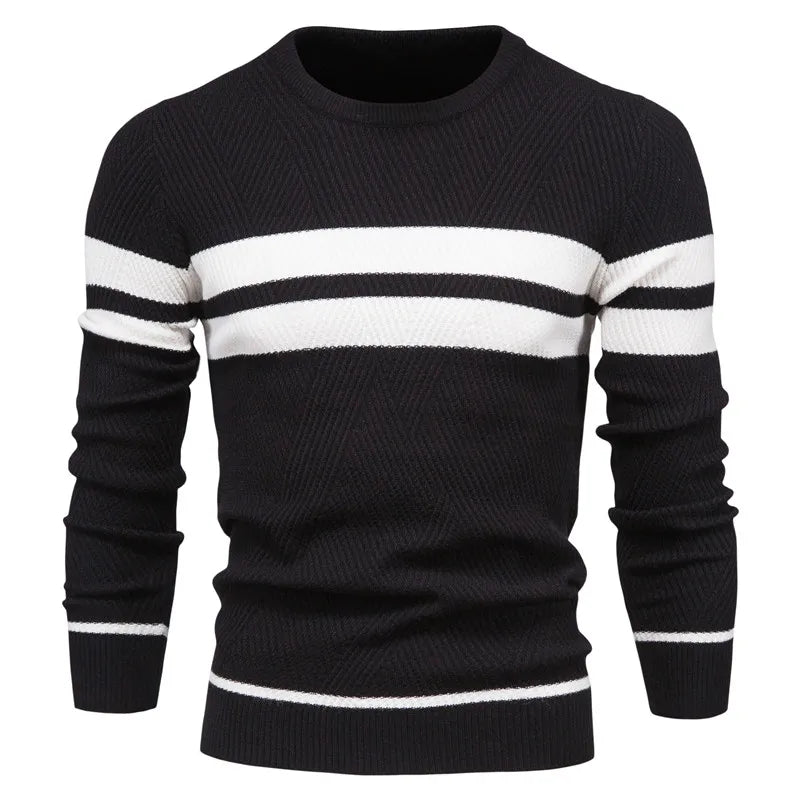 Womens Knit Sweater Natural Fiber Blend Crew Neck