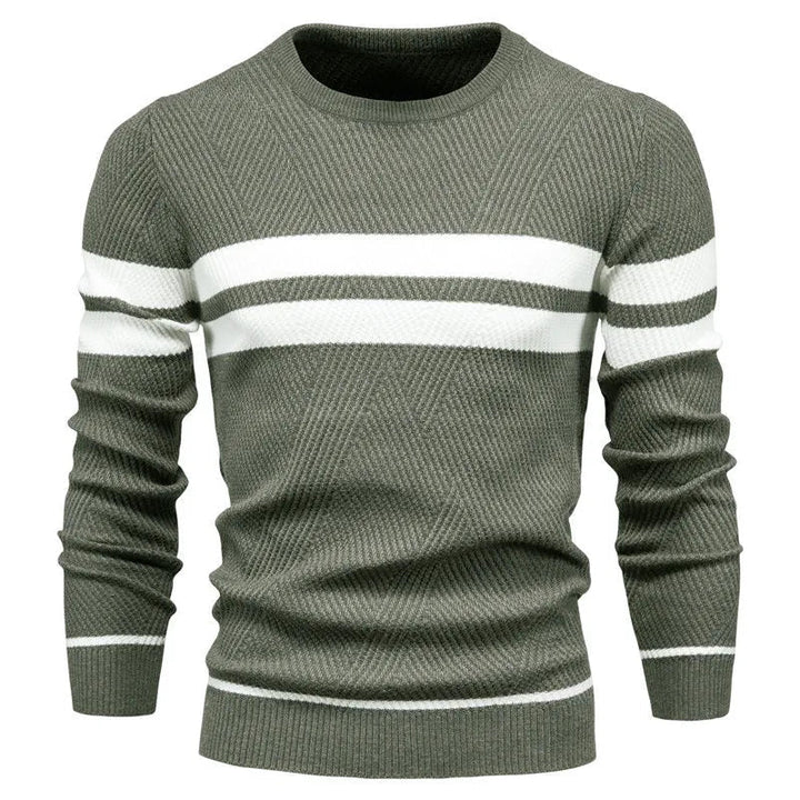 Womens Knit Sweater Natural Fiber Blend Crew Neck