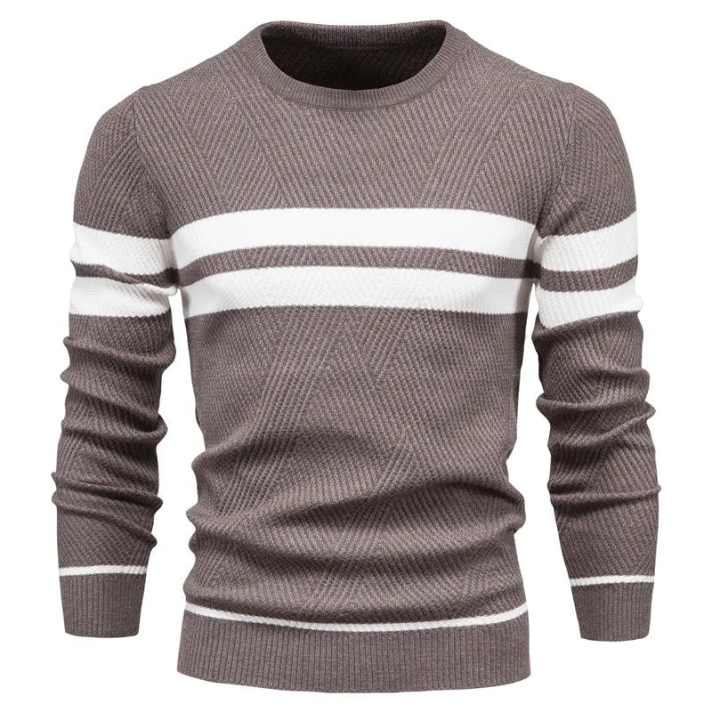 Womens Knit Sweater Natural Fiber Blend Crew Neck