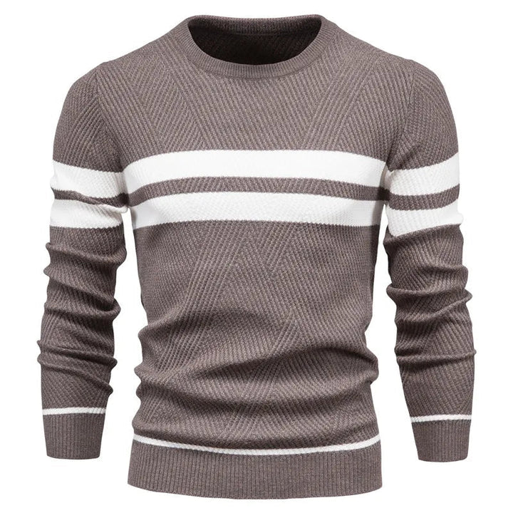 Womens Knit Sweater Natural Fiber Blend Crew Neck