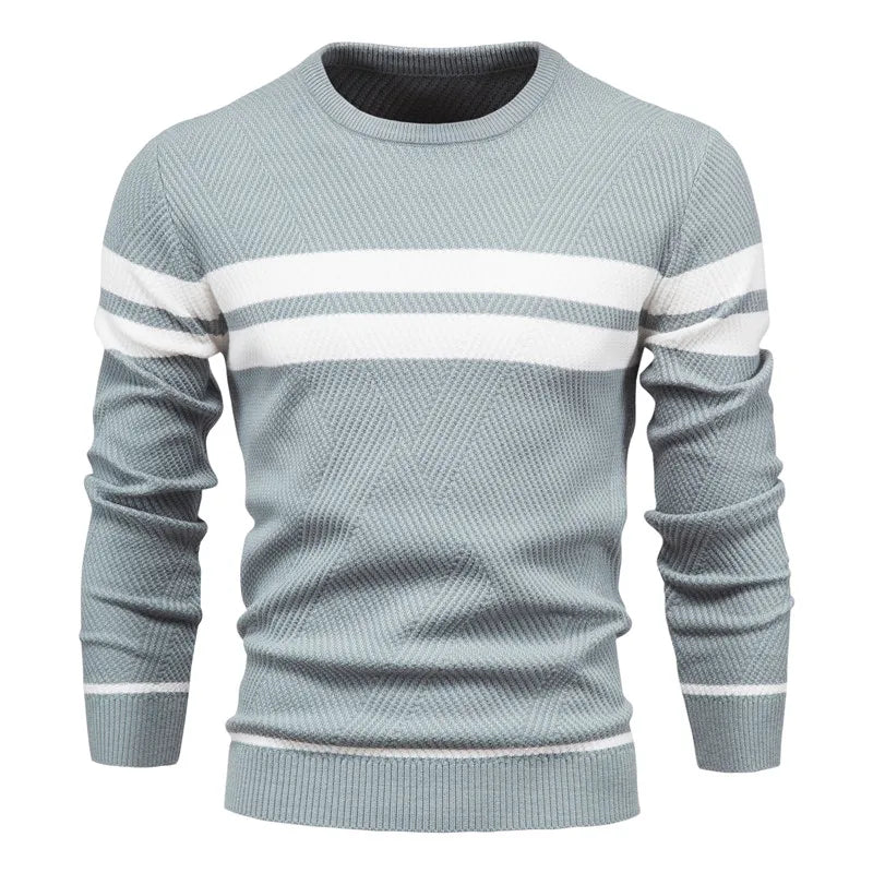 Womens Knit Sweater Natural Fiber Blend Crew Neck