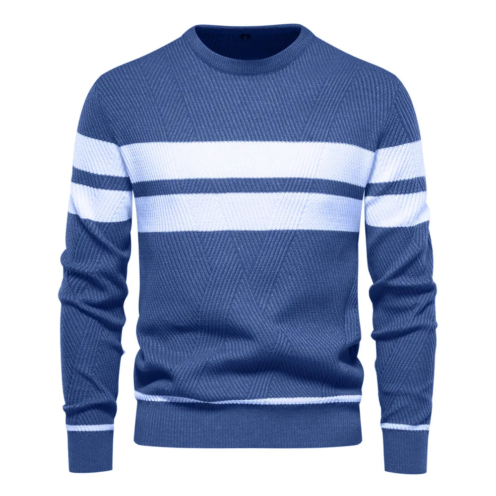 Womens Knit Sweater Natural Fiber Blend Crew Neck - BritishMode