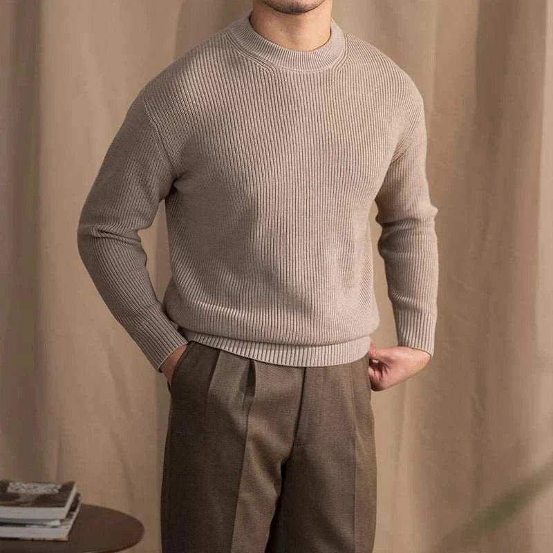 Womens Ribbed Knit Sweater Long Fit Structured