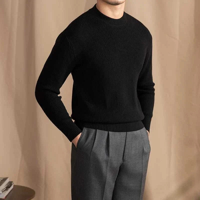 Womens Ribbed Knit Sweater Long Fit Structured