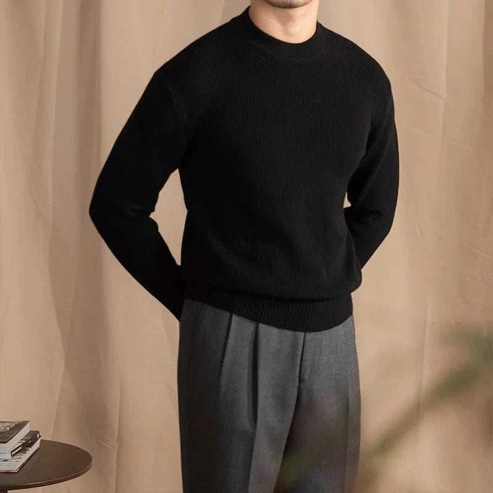 Womens Ribbed Knit Sweater Long Fit Structured