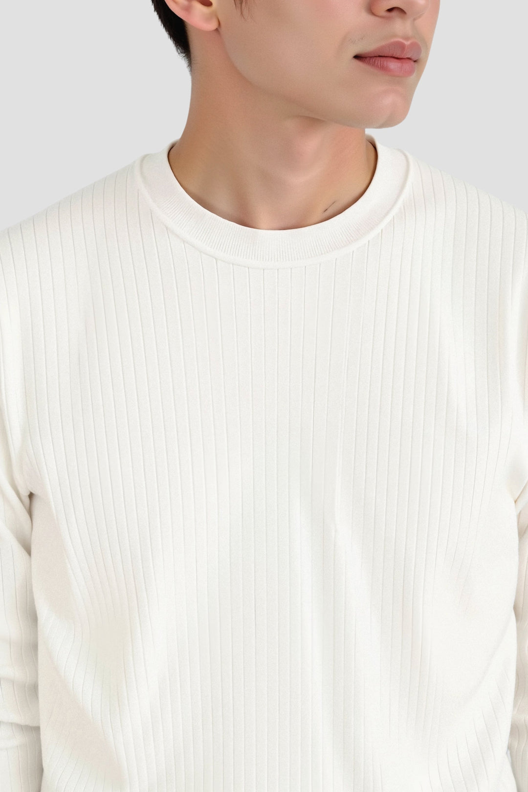 Womens Ribbed Knit Sweater Long Sleeve Warm Fit