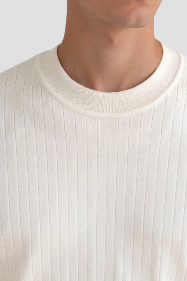 Womens Ribbed Knit Sweater Long Sleeve Warm Fit