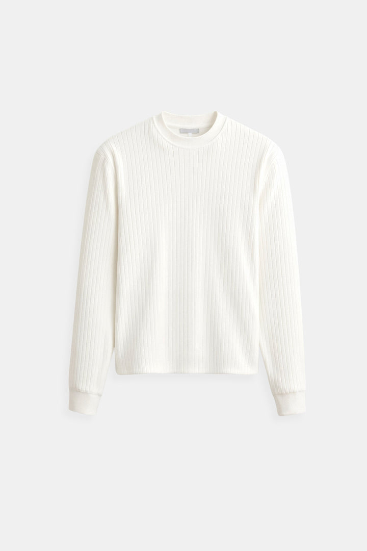 Womens Ribbed Knit Sweater Long Sleeve Warm Fit - BritishMode