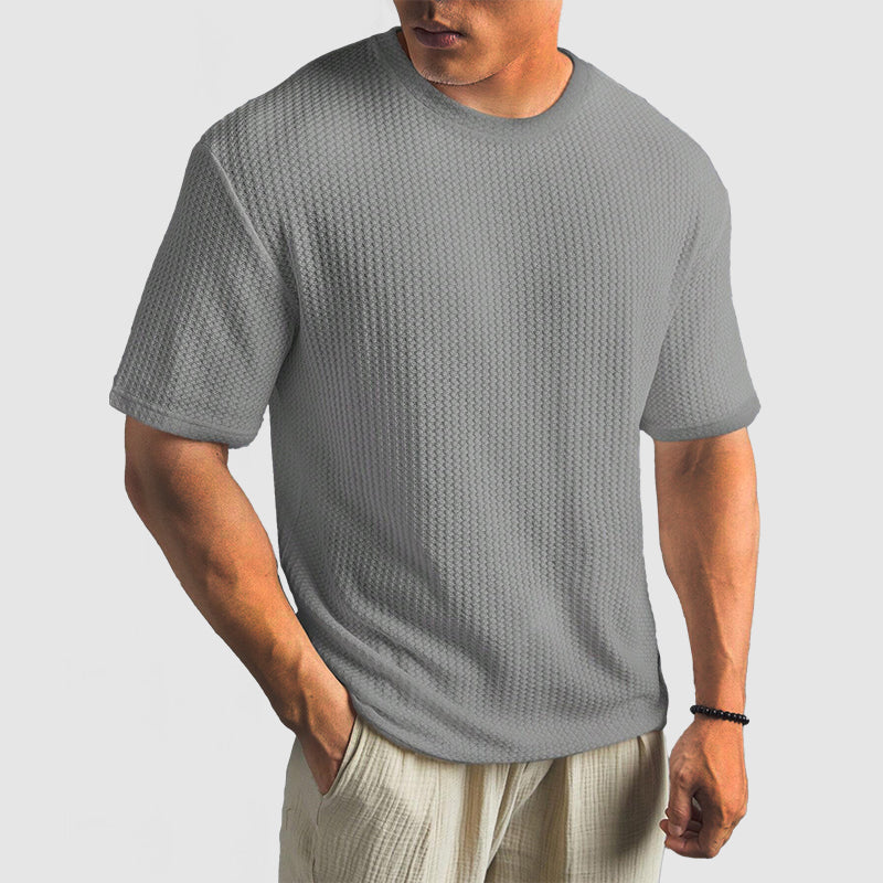 Unisex Knit T-Shirt Breathable Structured Fit with Shape Retention