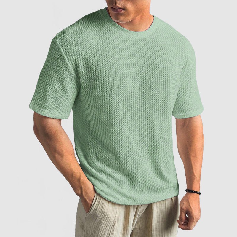 Unisex Knit T-Shirt Breathable Structured Fit with Shape Retention