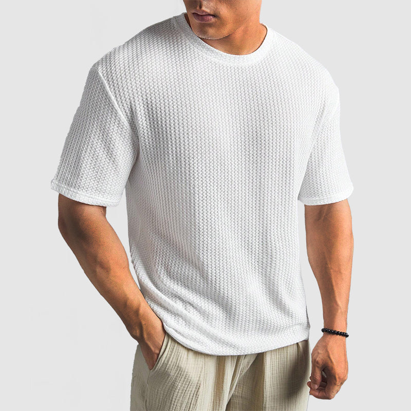 Unisex Knit T-Shirt Breathable Structured Fit with Shape Retention