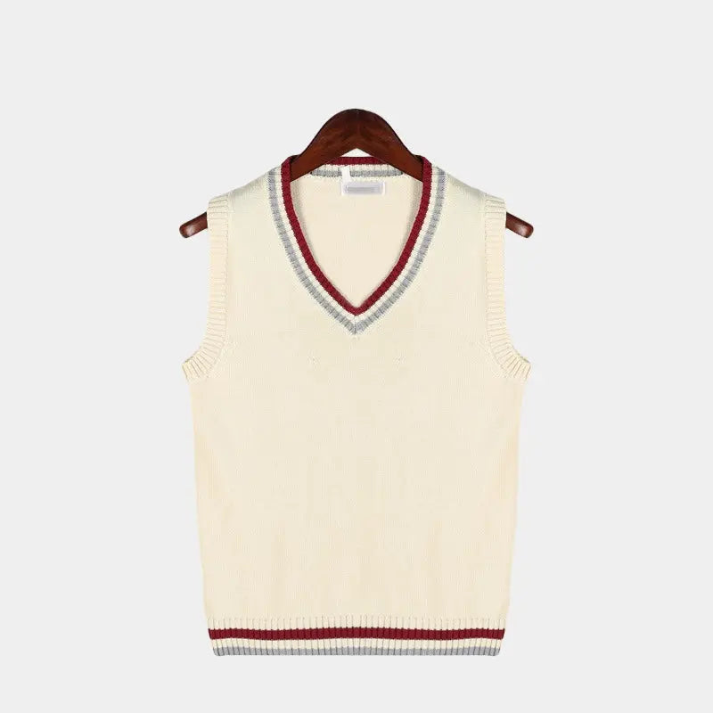 Womens Knit Vest Patterned Structured Fit