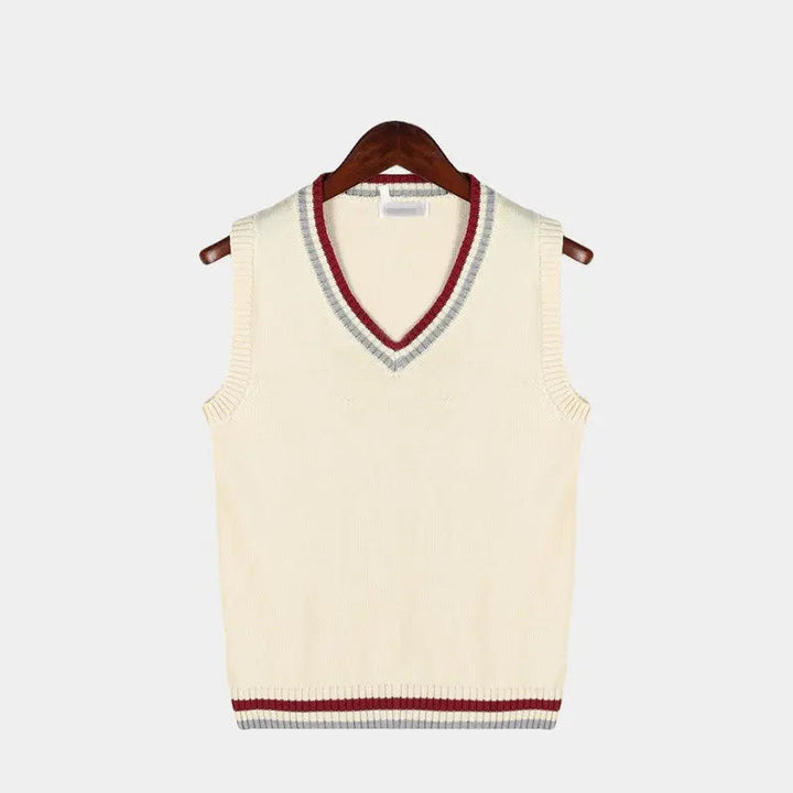 Womens Knit Vest Patterned Structured Fit