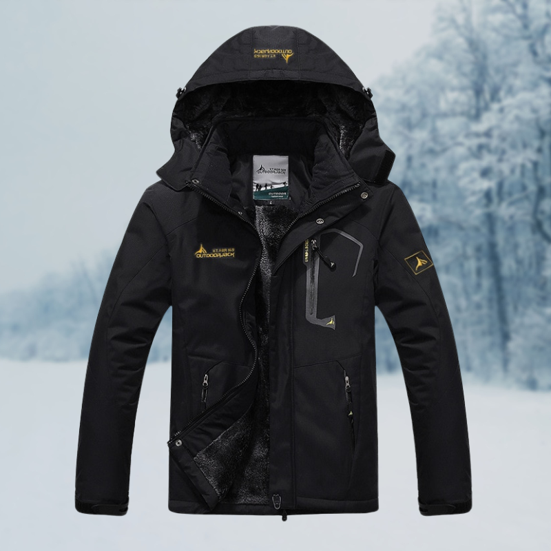 Mens Windproof Winter Jacket Insulated Warm Fit