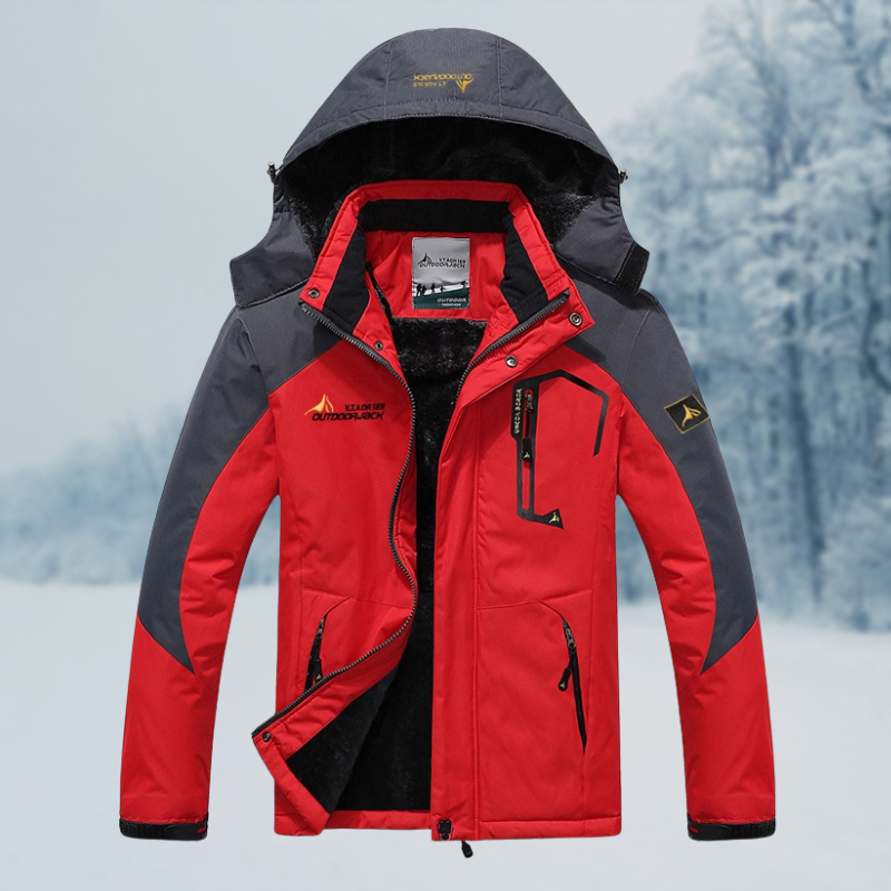 Mens Windproof Winter Jacket Insulated Warm Fit