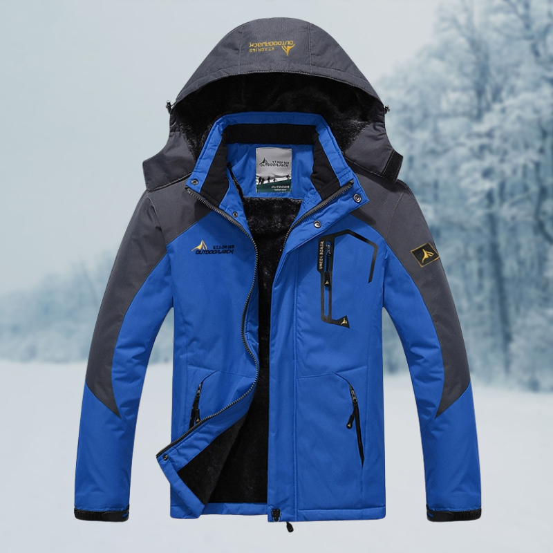 Mens Windproof Winter Jacket Insulated Warm Fit