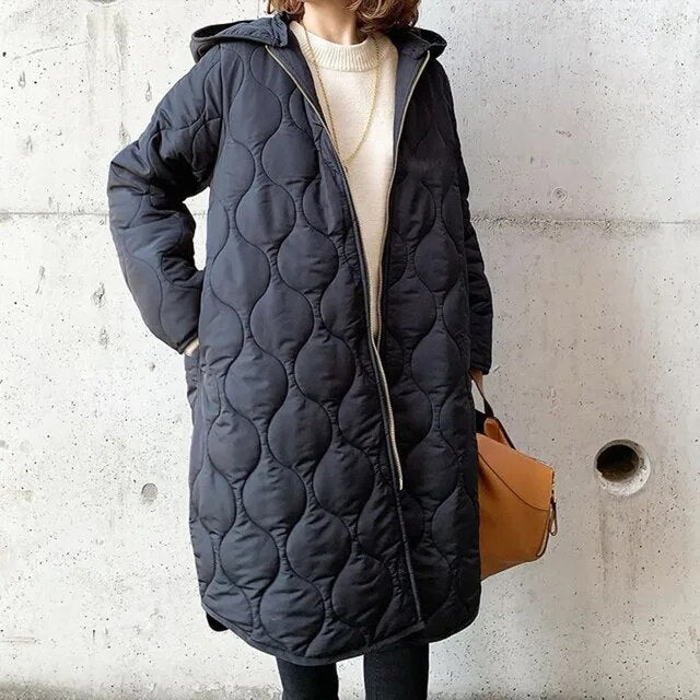 Womens Padded Parka Coat Water Resistant - BritishMode