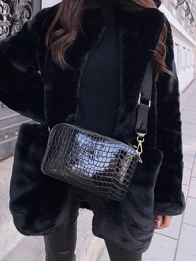 Womens Teddy Coat Plush Warm Fit