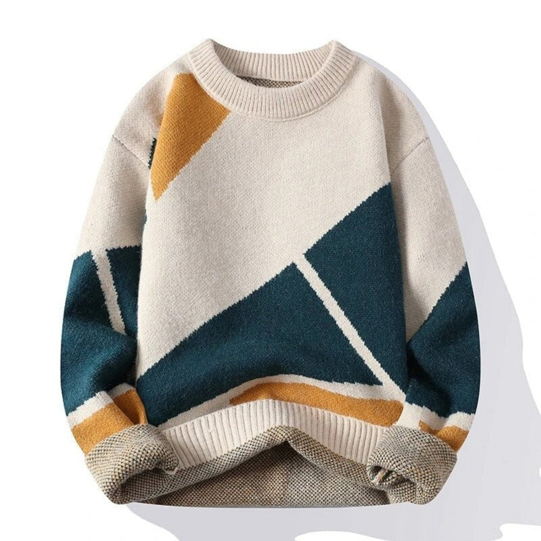 Mens Casual Sweater Knit Relaxed Fit