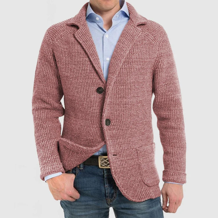 Mens Knit Blazer Jacket Classic Fit