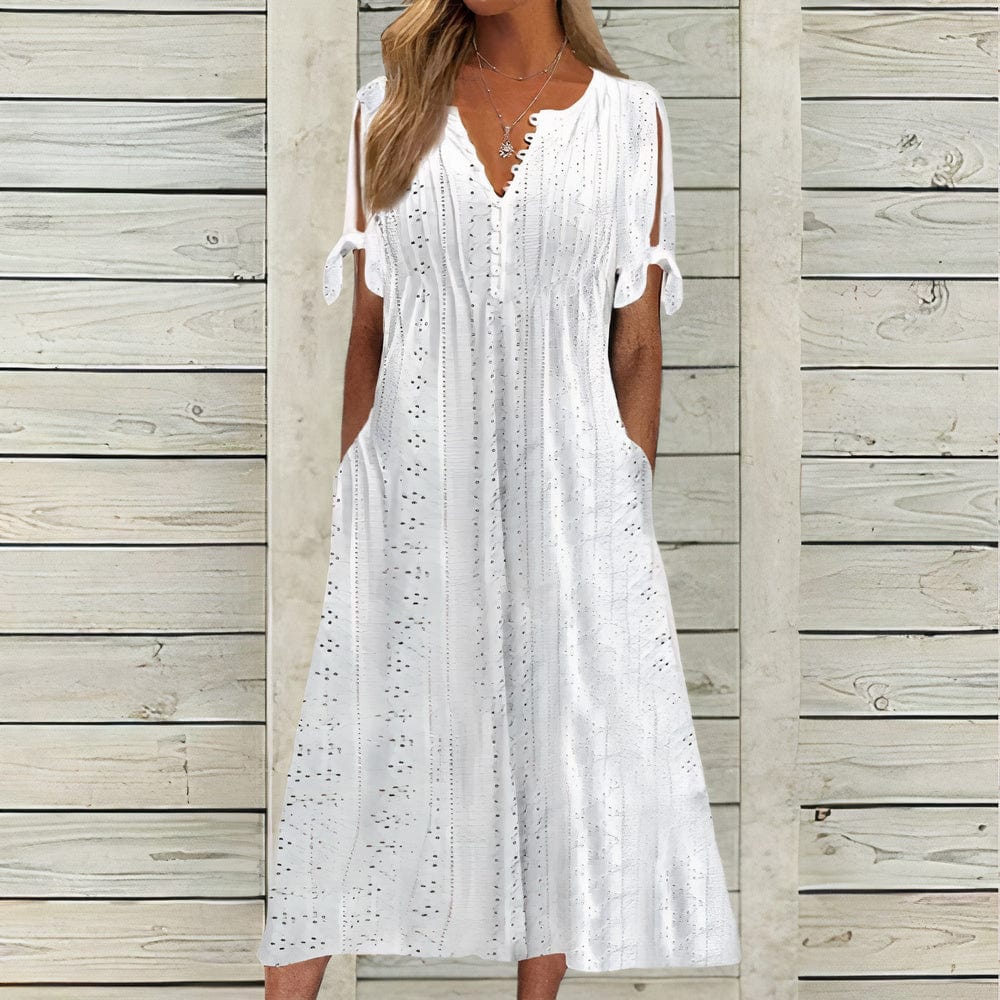 Womens Sundress Comfortable Fit Short Sleeve