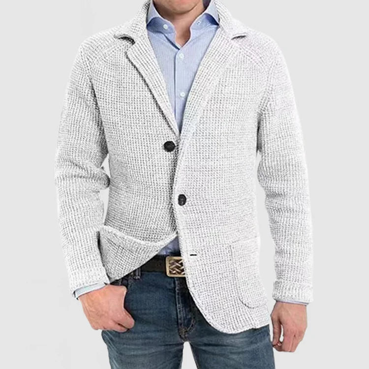 Mens Knit Blazer Jacket Classic Fit - BritishMode