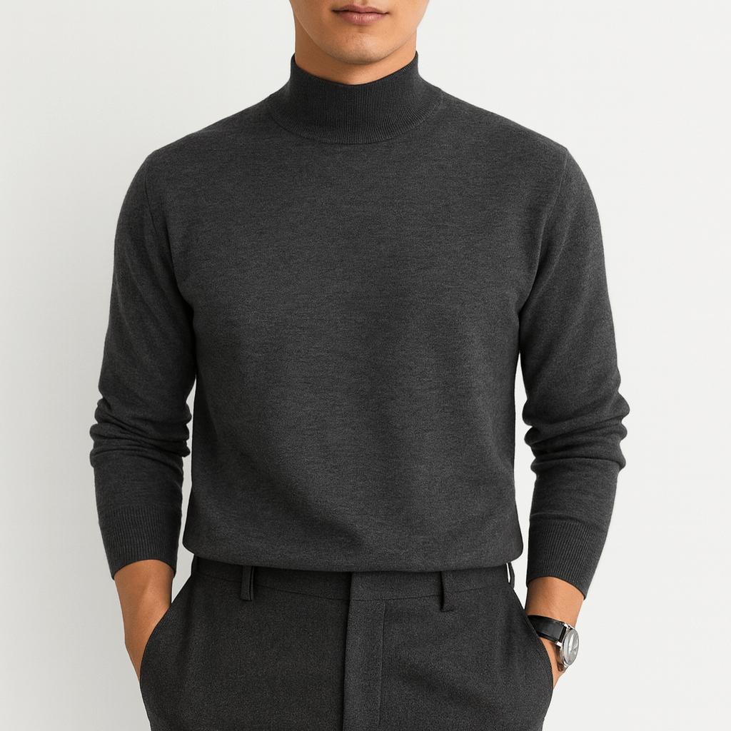 Unisex Turtleneck Sweater Blend Knit - BritishMode