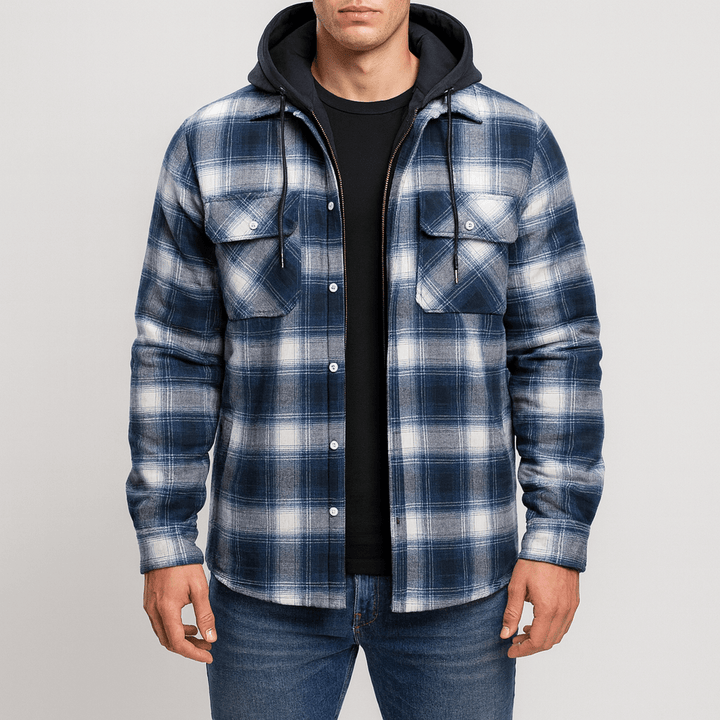 Unisex Bomber Jacket Plaid Pattern Casual Fit - BritishMode