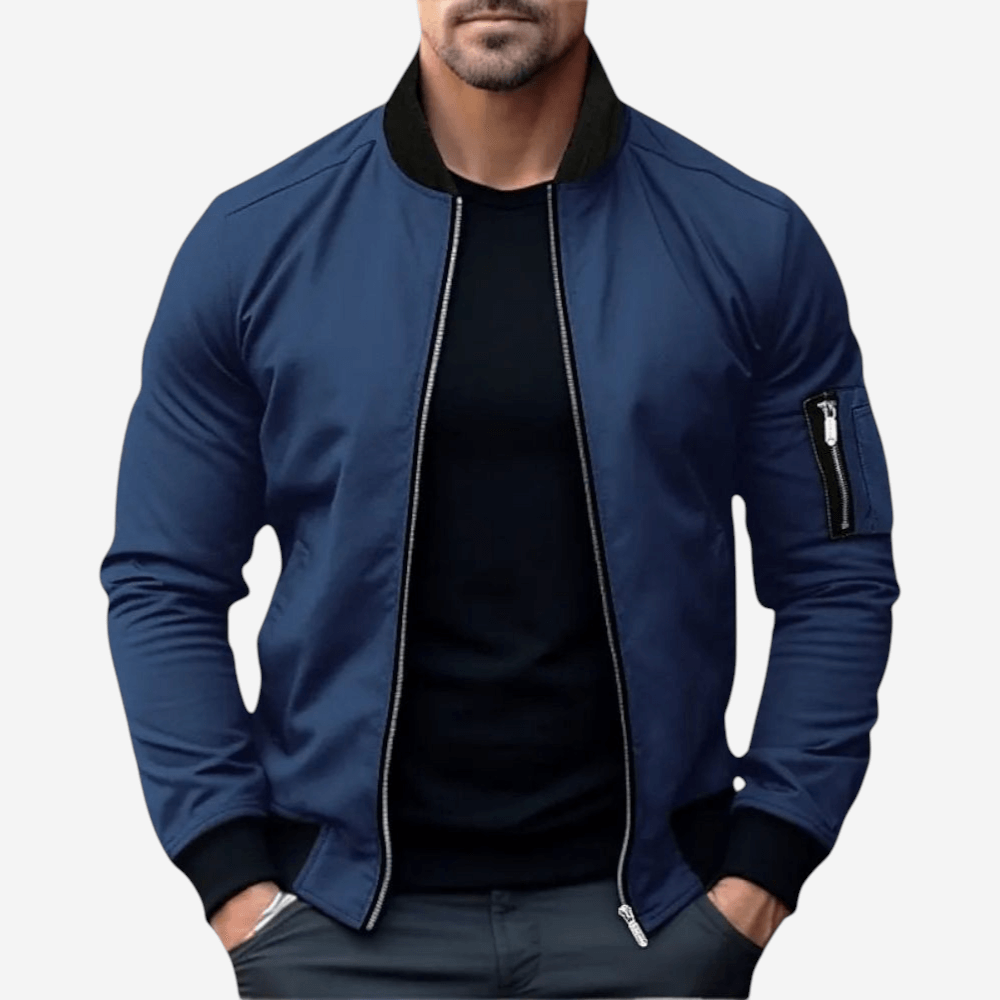 Unisex Bomber Jacket with Zip Closure - BritishMode