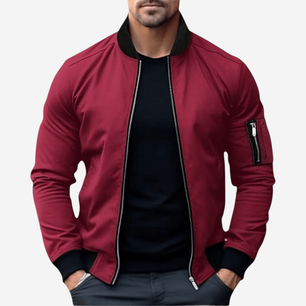 Unisex Bomber Jacket with Zip Closure