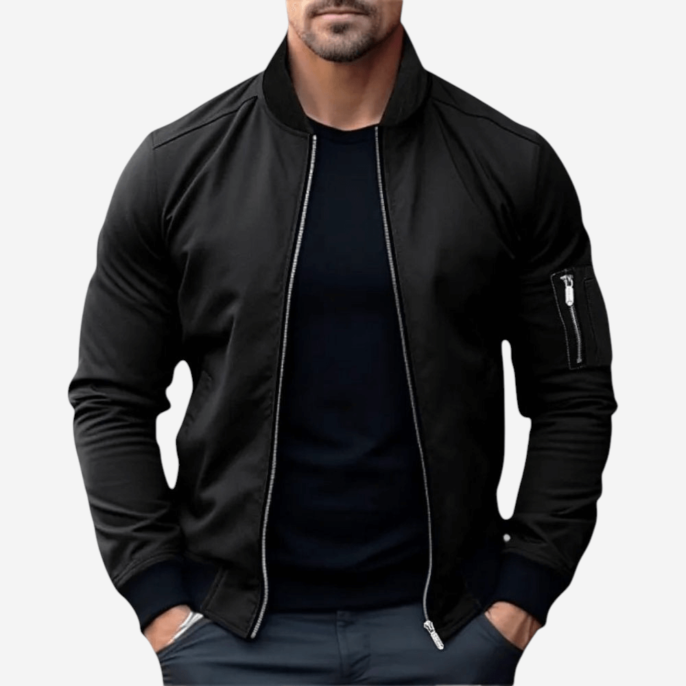 Unisex Bomber Jacket with Zip Closure