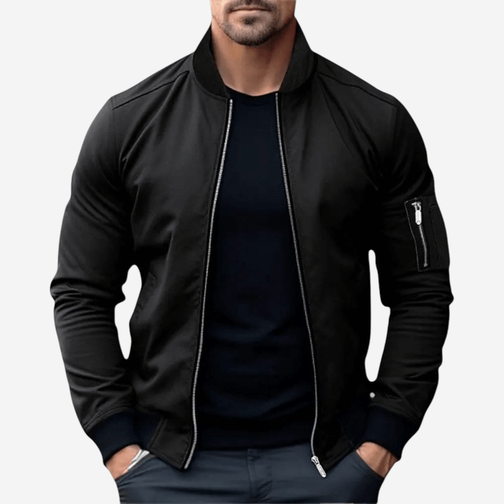 Unisex Bomber Jacket with Zip Closure