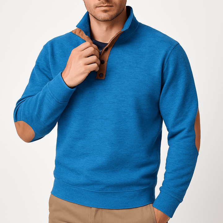 Womens Button Neck Jumper Knit Pullover