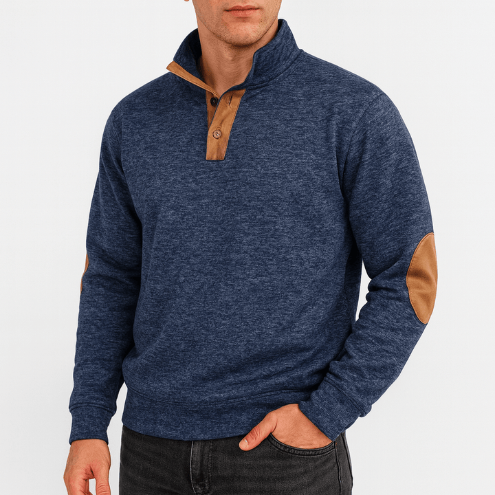 Womens Button Neck Jumper Knit Pullover