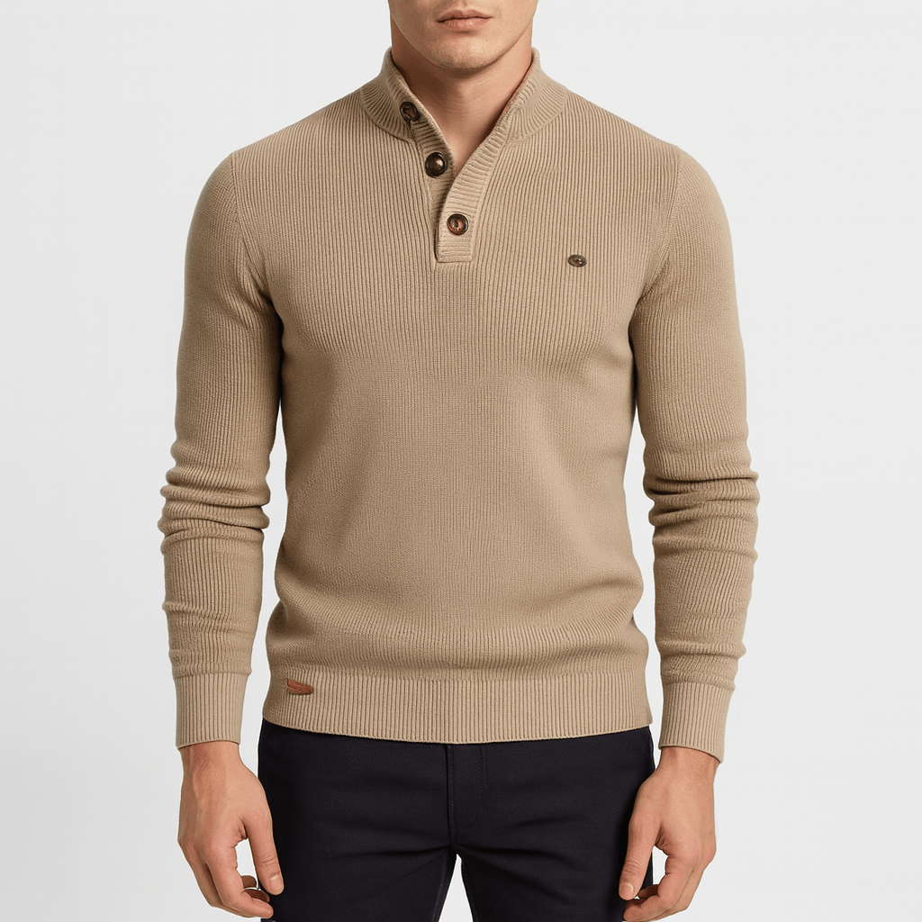 Womens Knitted Jumper Button-Up Fit - BritishMode