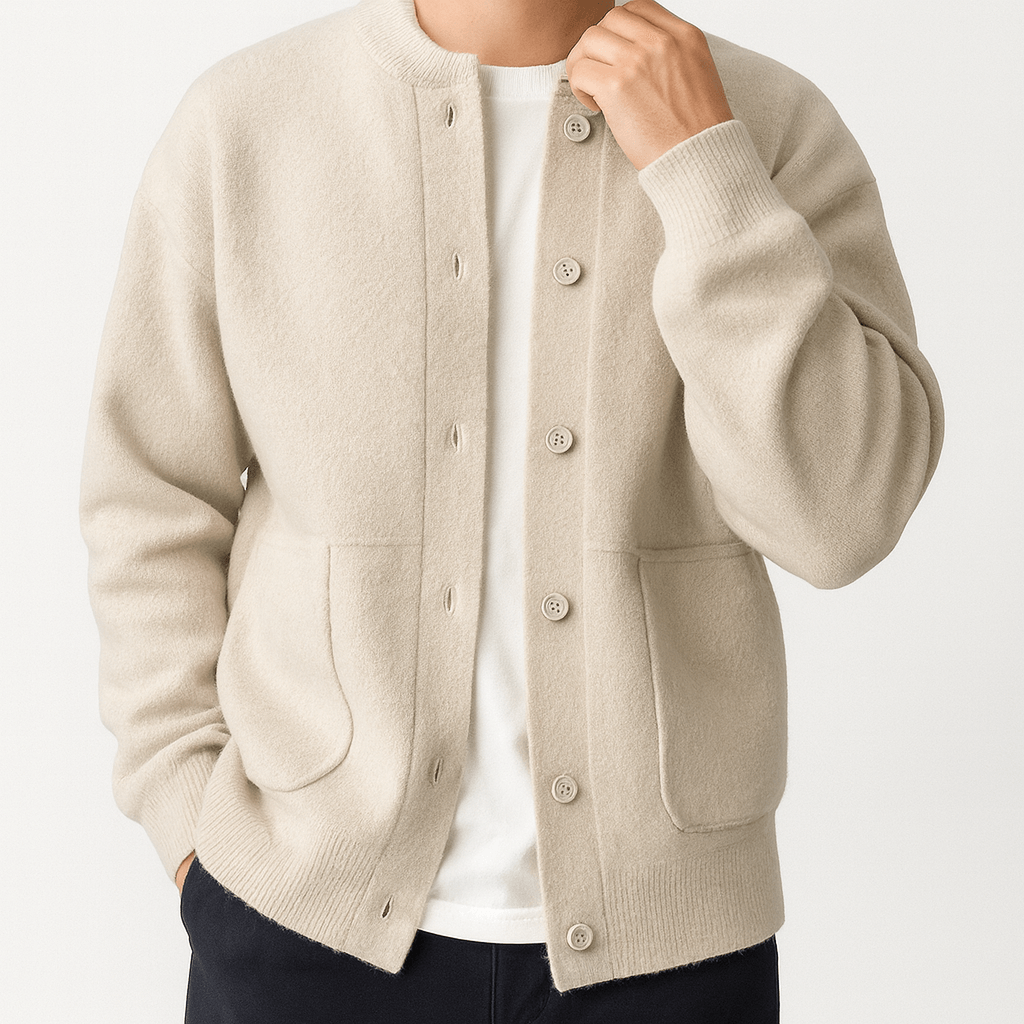 Womens Casual Button Cardigan Knit Relaxed Fit
