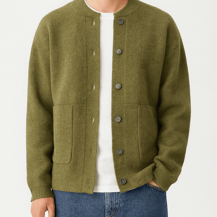 Womens Casual Button Cardigan Knit Relaxed Fit