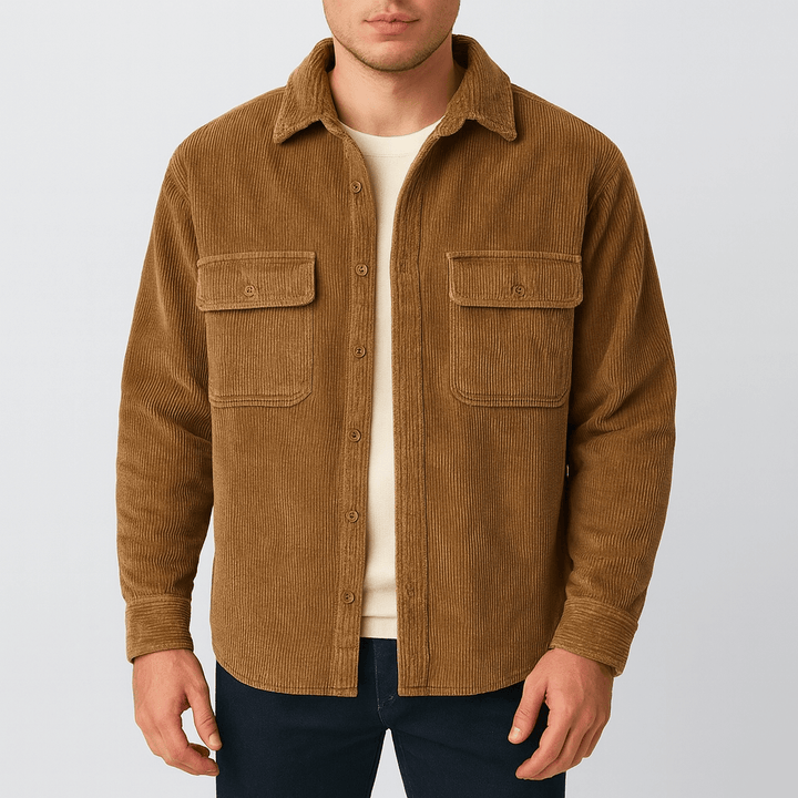 Mens Corduroy Jacket Relaxed Fit - BritishMode